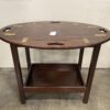 BOMBAY COMPANY Dark Mahogany Tea Table with Drop Leaf Removable Tray