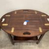 BOMBAY COMPANY Dark Mahogany Tea Table with Drop Leaf Removable Tray