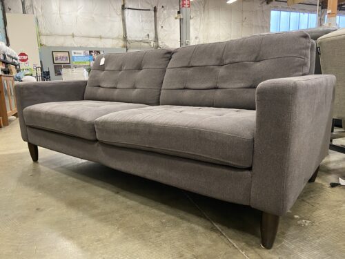 Grey Tufted Two Seat Sofa