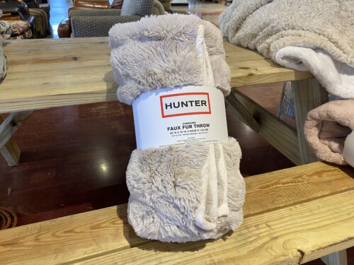 NEW! HUNTER Oversized Faux Fur Throw - Beige