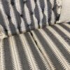 ANTHROPOLOGIE Suren-Striped Fan Pleat Sofa with Decorative Pillows