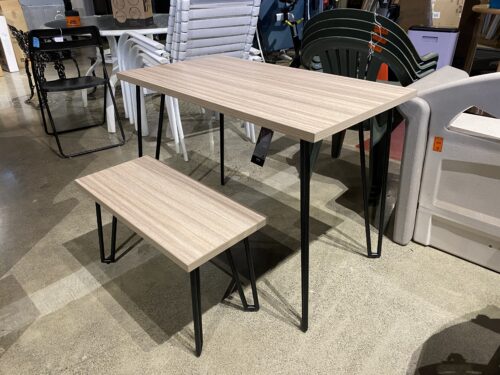 NEW! ASHLEY Signature Design Rustic Grey Desk and Matching Bench