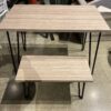 NEW! ASHLEY Signature Design Rustic Grey Desk and Matching Bench