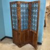 Vintage Espresso Stained Wrought Iron Room Divider