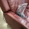 Uptown Maroon Reclining Leather Sofa