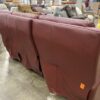 Uptown Maroon Reclining Leather Sofa