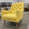 Yellow Tufted Accent Chair