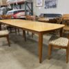 MEUBLES BERMEX Wooden Dining Table with 3 Leaf Extensions and 4 Chairs
