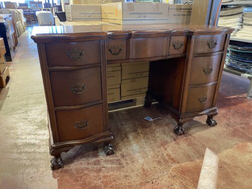 Vintage Claw Foot Mahogany Desk