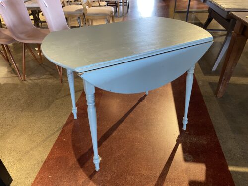 Rustic Blue Butterfly Leaf Circular Table