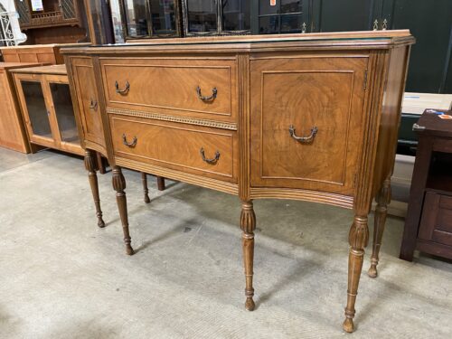 BRICKWEDE Vintage Mid-Century Modern Buffet with Glass Top