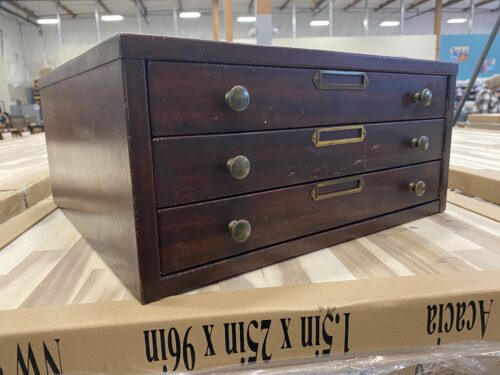 Vintage Metal Watchmakers Cabinet