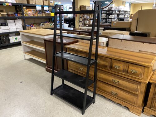 Black 5 Tier Ladder Shelf