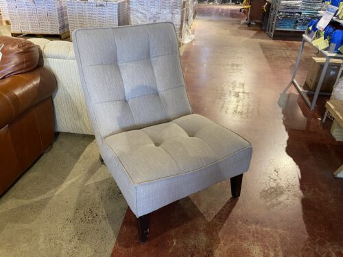 Grey Modern Sloped Back Armless Chair