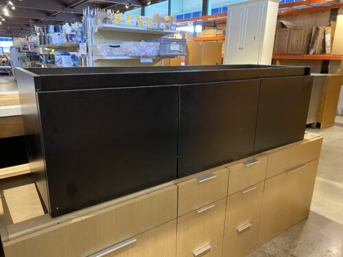 Black Wall Mount Single Sink Modern Bathroom Cabinet