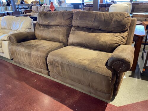 88" Wide Reclining Couch with Nailhead Arm Detail