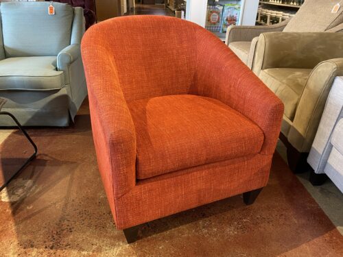 Vermilion Tweed Accent Chair