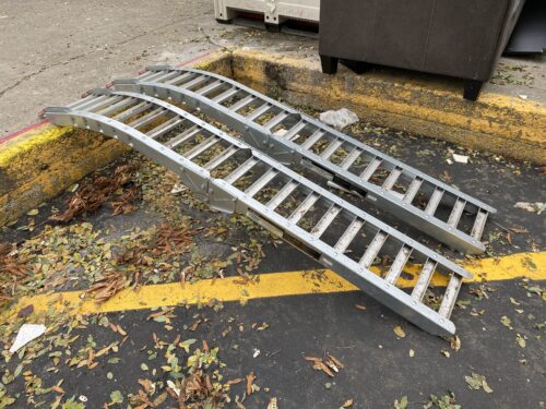 HAUL MASTER Folding Arched Aluminum/Steel Ramps (Set of 2)