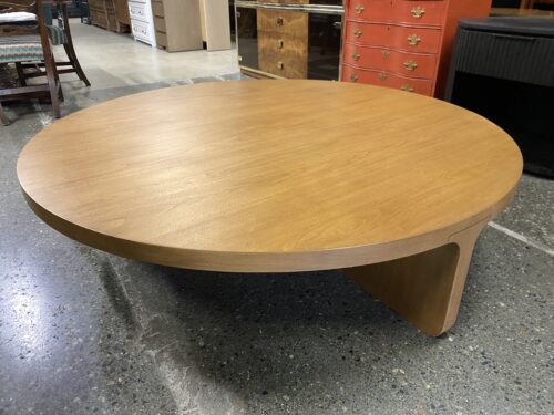 RESTORATION HARDWARE Reclaimed Oak Plank Round Coffee Table