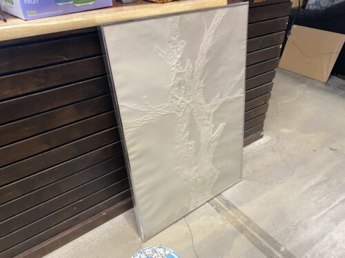 Textured Monochromatic Abstract framed Art Piece