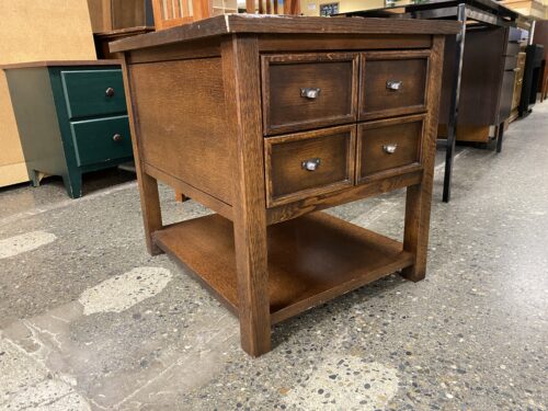 Dark Walnut 1 Drawer End Table