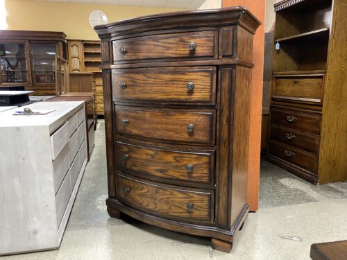 HAMILTON & SPILL 5 Drawer Dark Brown Distressed Wooden Dresser
