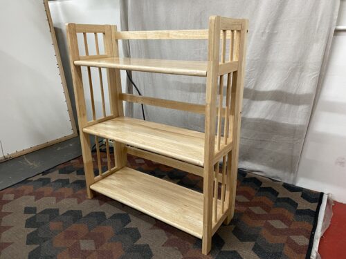 3 Tier Blonde Folding Shelf