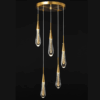 NEW! Dimmable LED Modern Gold 5-Light Pendant Chandelier