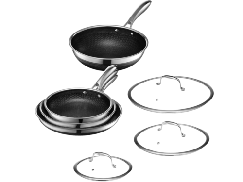 HEXCLAD 7 Piece Hybrid Cookware Set