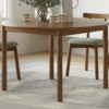 ARTICLE Heidi Walnut 48" Extendable Round Dining Table