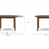 ARTICLE Heidi Walnut 48" Extendable Round Dining Table
