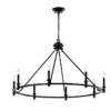 NEW! KICHLER Carrick 10-Light Chandelier, Black Finish Model #52707BK