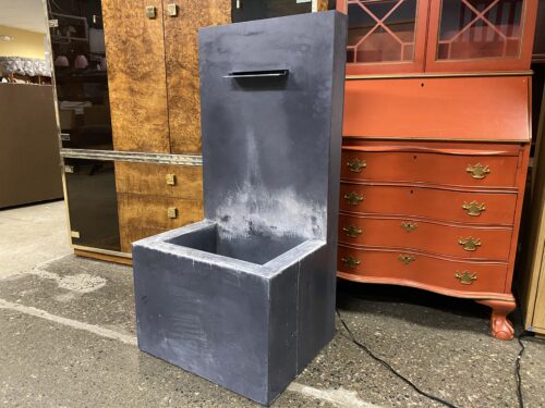 RESTORATION HARDWARE 1 Spout Modernist Wall Fountain in Weathered Zinc