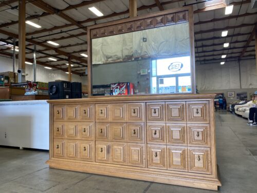 STANLEY Vintage Mid-Century Modern Brutalist Triple Dresser