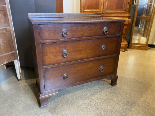 Antique Wood Three Drawer Chest
