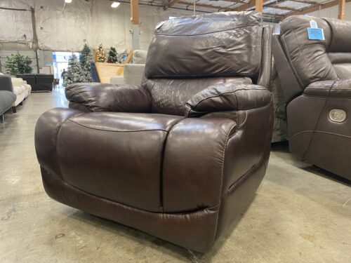 Chocolate Brown Leather Manual Recliner