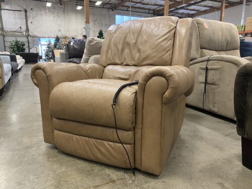 Light Brown Power Recliner