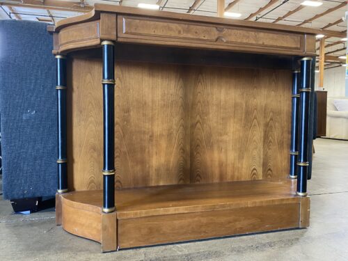 DREXEL Wooden Entryway Table with Black and Gold Accents
