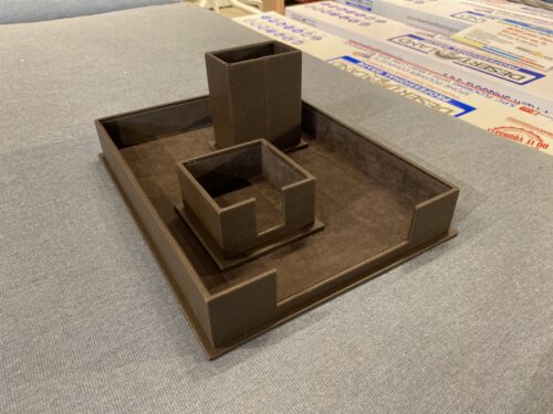 NEW! MOOG Leather Desk Organizer Set