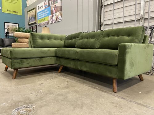 JOYBIRD Hopson Apartment Bumper Sectional in Royale Forest