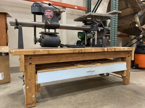 MAGNA ENGINEERING CORPORATION Vintage Shop Smith 10ER Wood Lathe with Handmade Storage Bench