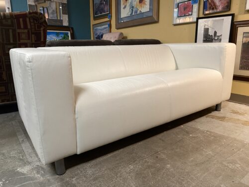 Modern White Square Arm Sofa