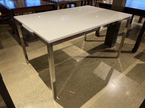 Chic & Simple White Top Dining/Work Table