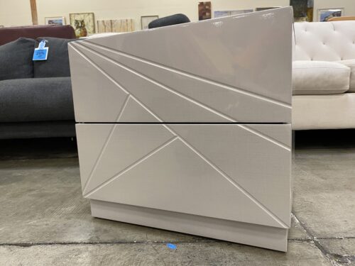 CANAL FURNITURE Florence Nightstand in Light Grey