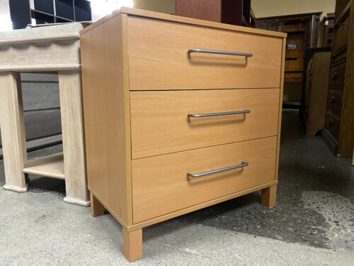 Light Brown 3-Drawer Chest