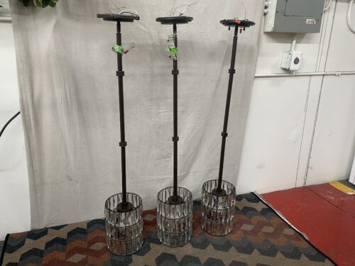 Crystal Cylinder Pendant Lights (Set of 3)