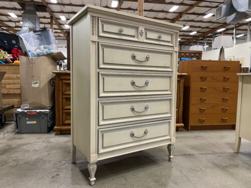 DIXIE French Country 5 Drawer Tallboy Dresser