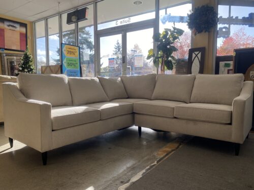 Beige Upholstered Corner Sectional