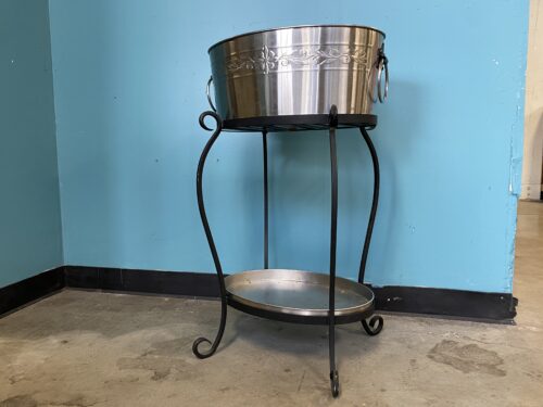 Metal Ice Bucket and Beverage Cart