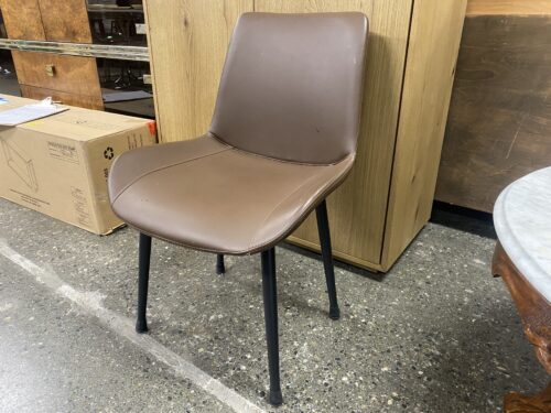 Mocha Dining Chair w/ Metal Legs (Set of 2)